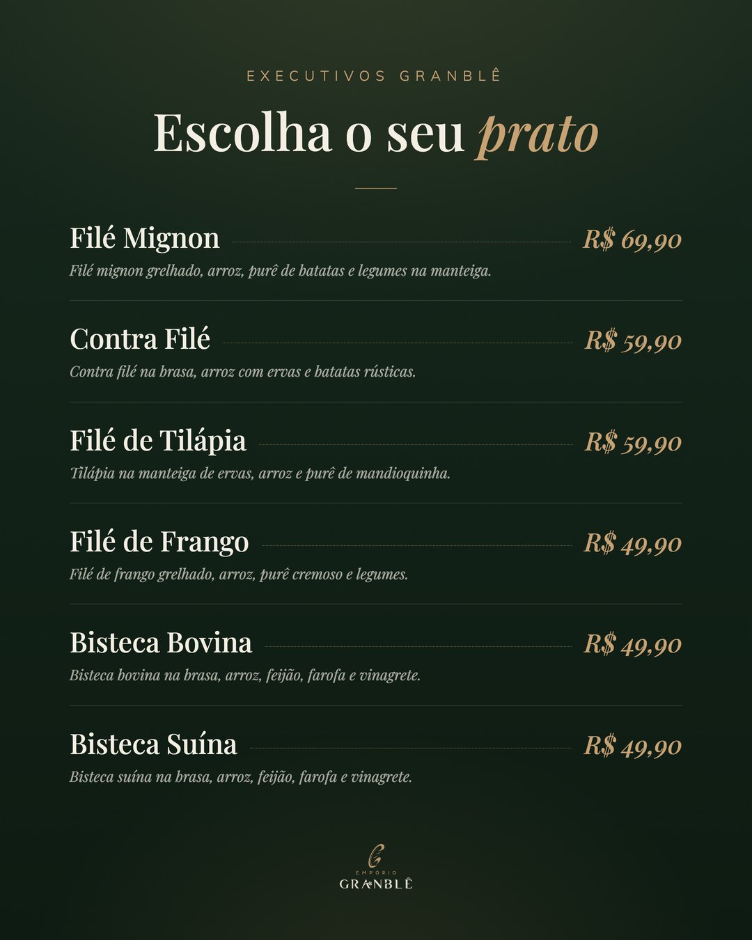 Cardápio