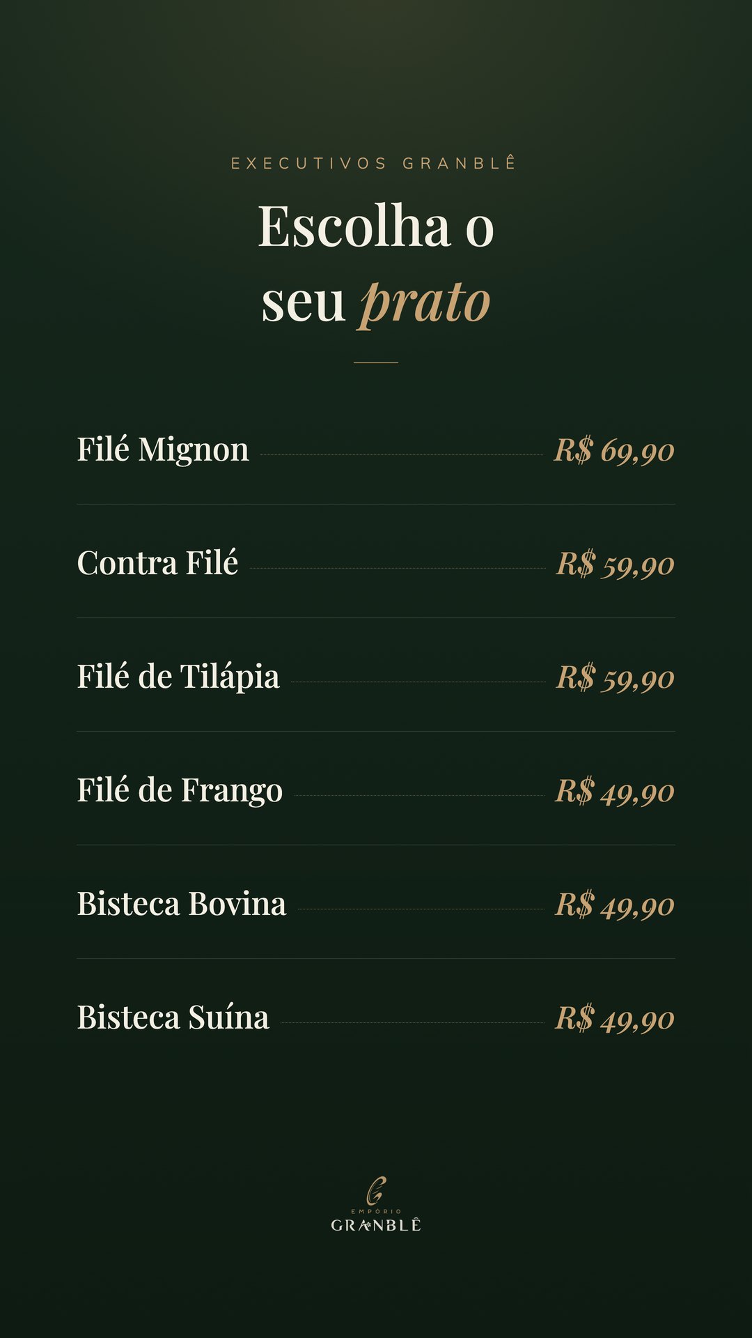 Story cardápio